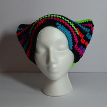Load image into Gallery viewer, Like Neon Lights Crochet Cat Hat
