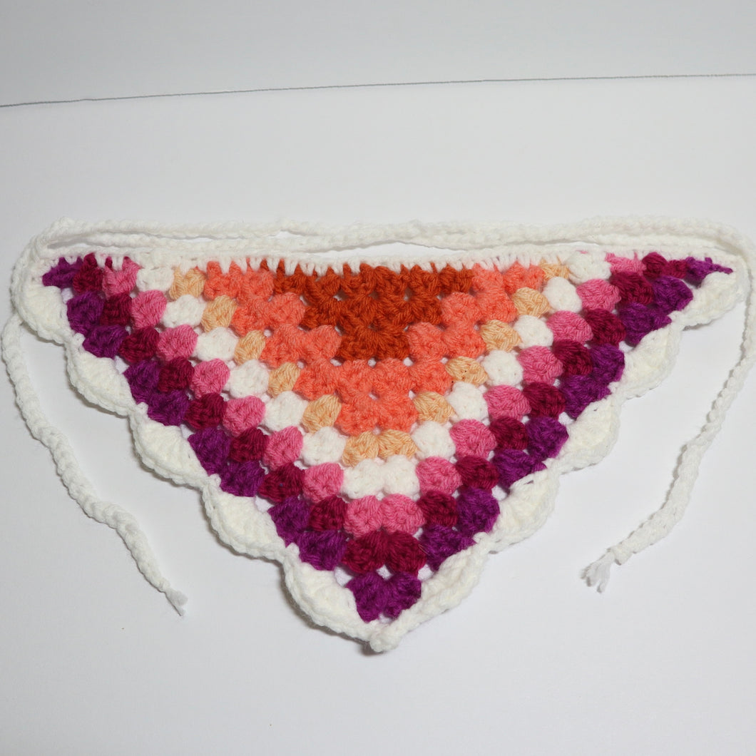 Lesbian Pride Crochet Bandana