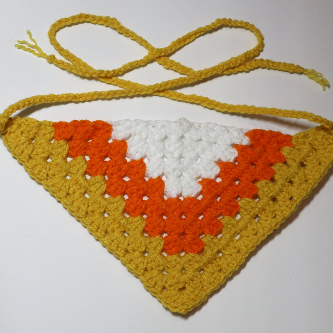 Candy Corn Crochet Bandana