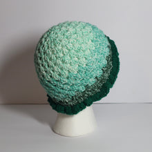 Load image into Gallery viewer, Teal in the Sea Crochet Frilly Bucket Hat
