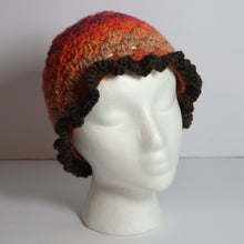 Load image into Gallery viewer, Orange Gradient Crochet Frilly Bucket Hat
