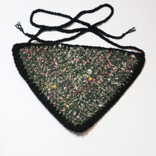 Load image into Gallery viewer, Deep Green Garden Crochet Bandana
