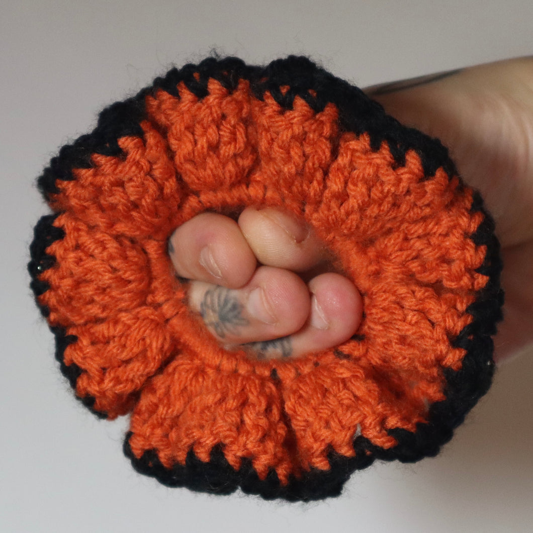 Witches Pumpkin Crochet Scrunchie