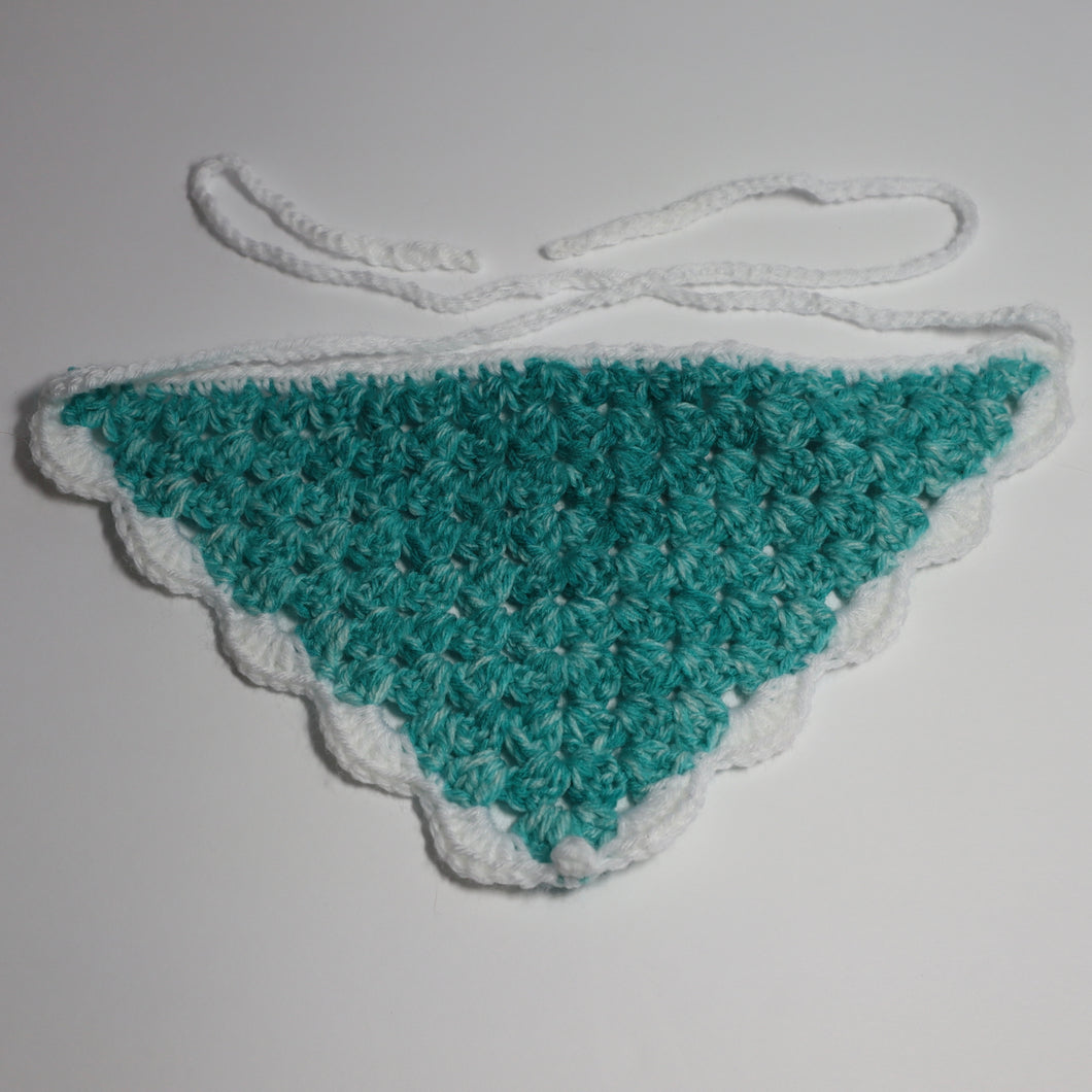 Teal Seal Crochet Bandana