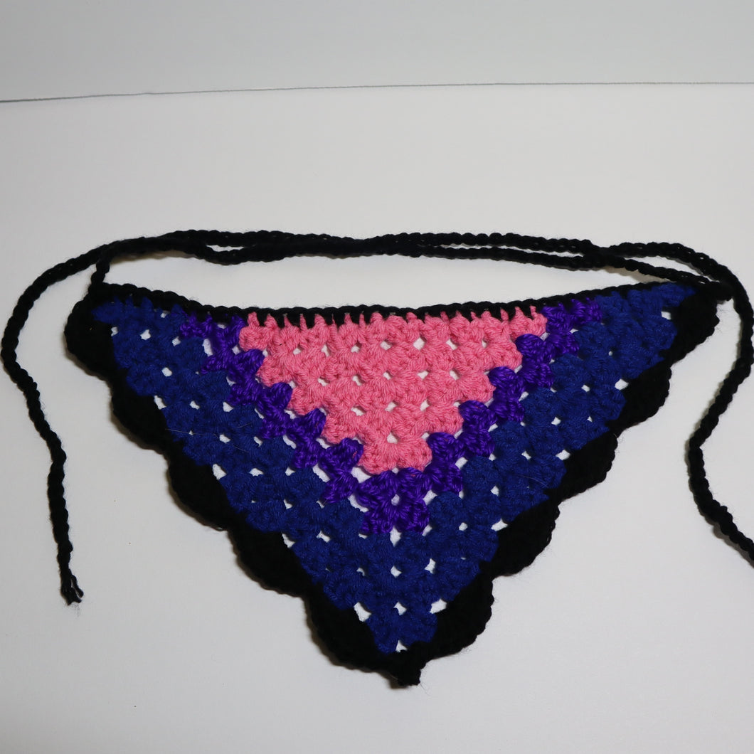 Bisexual Pride Crochet Bandana