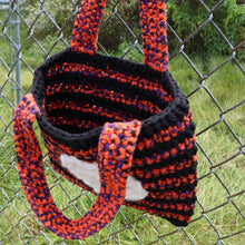 Load image into Gallery viewer, Skull Halloween One-of-Kind Crochet Tote Bag
