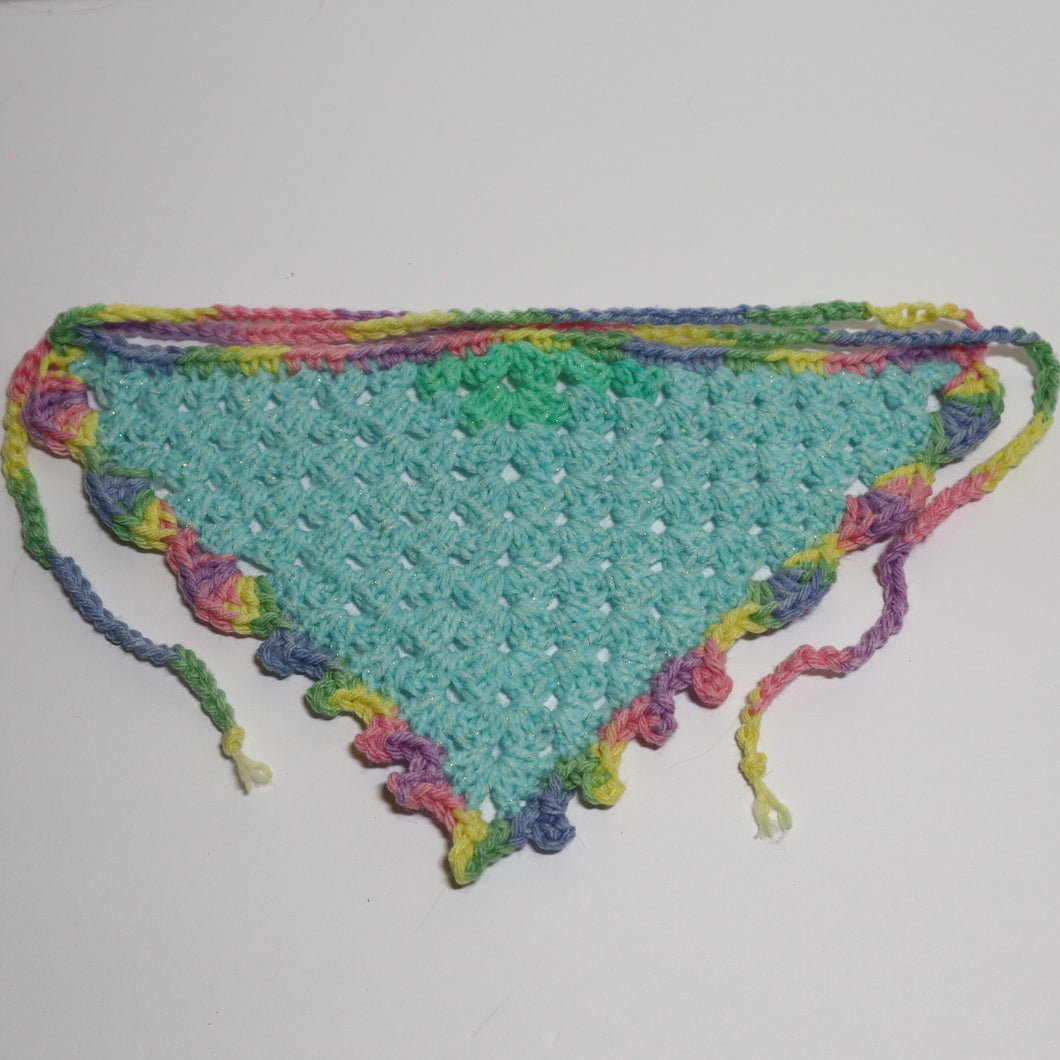 Sea Glitter Crochet Bandana