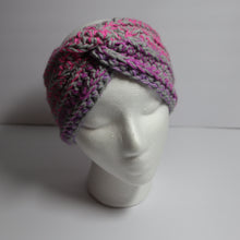 Load image into Gallery viewer, Pink Glitter Gradient Crochet Twist Headband
