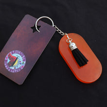 Load image into Gallery viewer, Halloween Orange Resin Keychain
