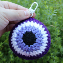 Load image into Gallery viewer, Toxic Potion Puffy Evil Eye Keychain
