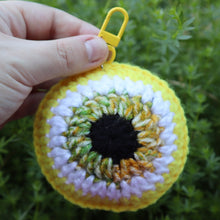 Load image into Gallery viewer, Green Finch Puffy Evil Eye Keychain
