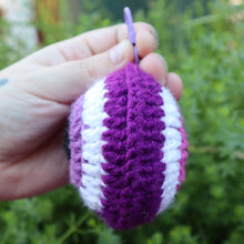 Load image into Gallery viewer, Purple Potion Puffy Evil Eye Keychain
