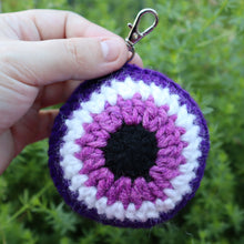 Load image into Gallery viewer, Witches Brew Puffy Evil Eye Keychain
