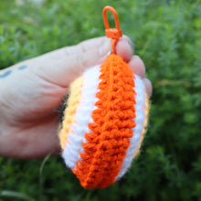 Load image into Gallery viewer, Pumpkin Pie Puffy Evil Eye Keychain
