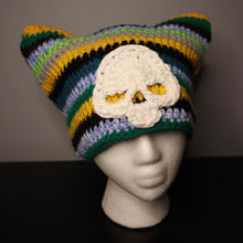 Load image into Gallery viewer, Glow Ghost Skull Cat Hat
