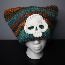 Load image into Gallery viewer, Loch Ness Leaves Skull Cat Hat
