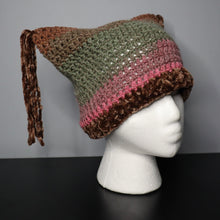 Load image into Gallery viewer, Chocolate Cherry Crochet Cat Hat
