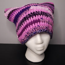 Load image into Gallery viewer, Purple Peacock Crochet Cat Hat
