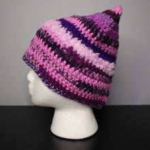 Load image into Gallery viewer, Purple Peacock Crochet Cat Hat
