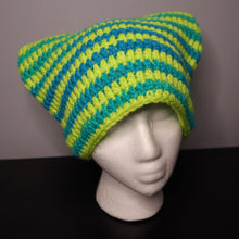 Load image into Gallery viewer, Slime Rave Crochet Cat Hat
