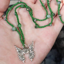 Load image into Gallery viewer, Butterfly Wing Stew Crochet Beaded Necklace
