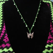 Load image into Gallery viewer, Butterfly Wing Stew Crochet Beaded Necklace
