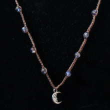 Load image into Gallery viewer, Dusty Moon Sparkle Crochet Beaded Necklace

