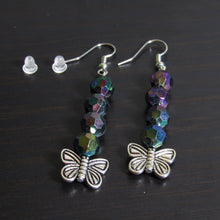 Load image into Gallery viewer, Dark Holo Butterfly Earrings🖤
