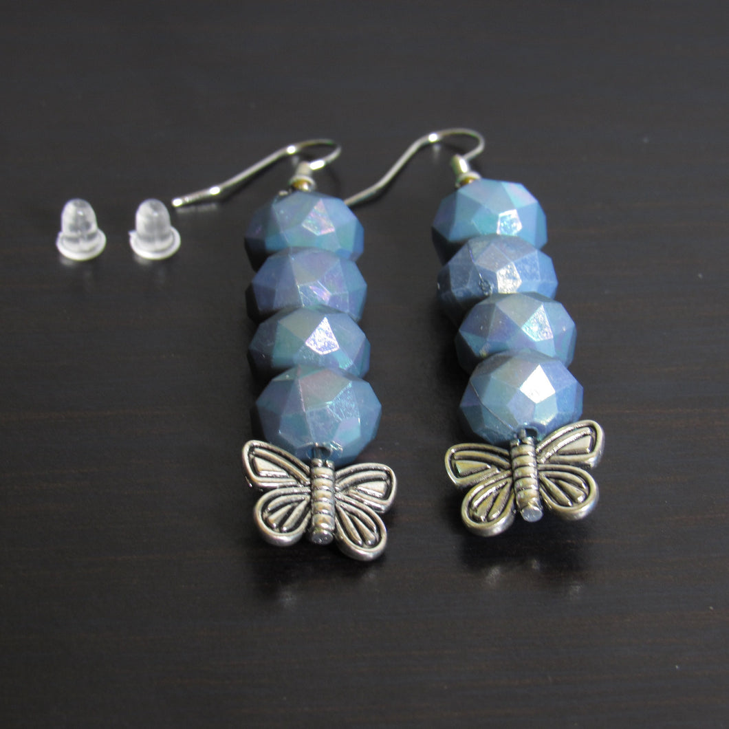 Sky Gray Butterfly Earrings🌥