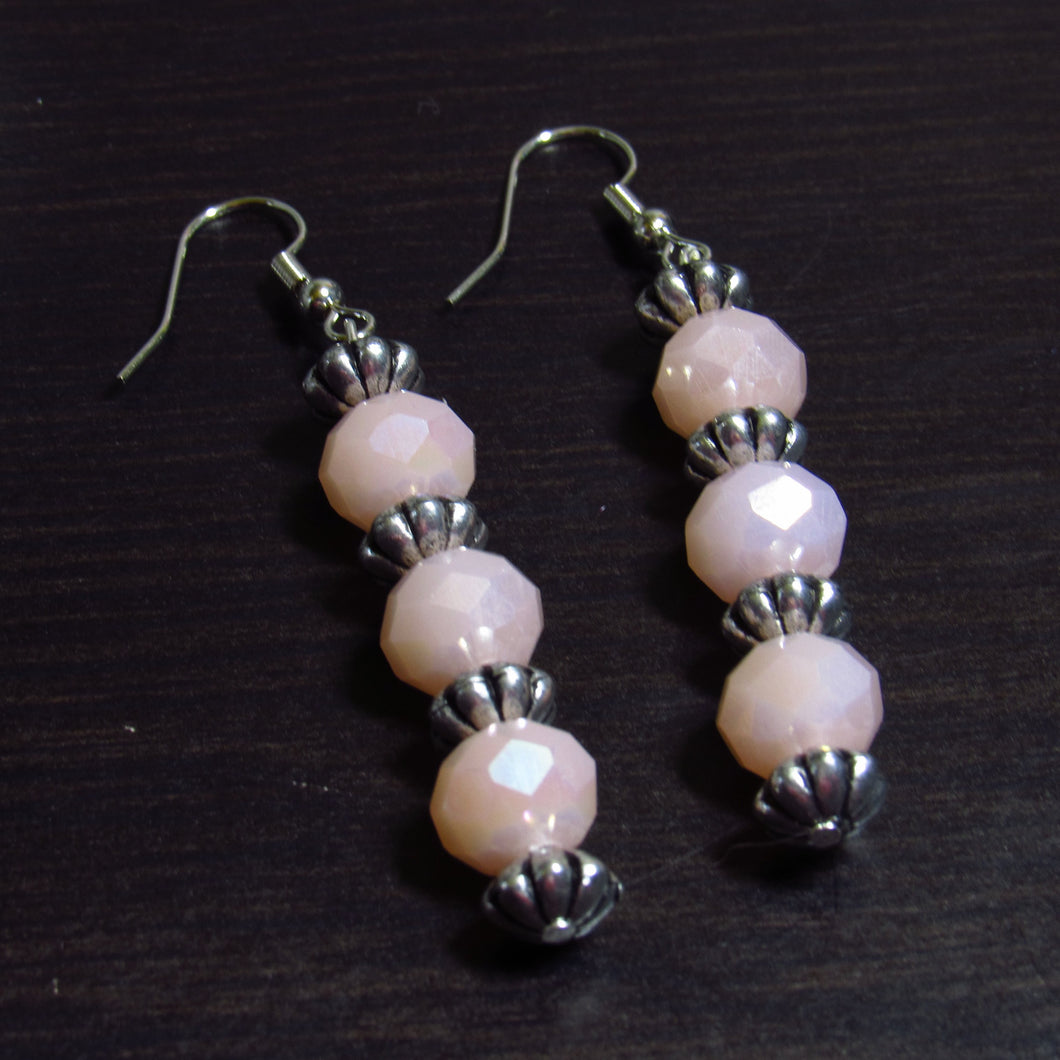 Pastel Pink and Silver Earrings💕