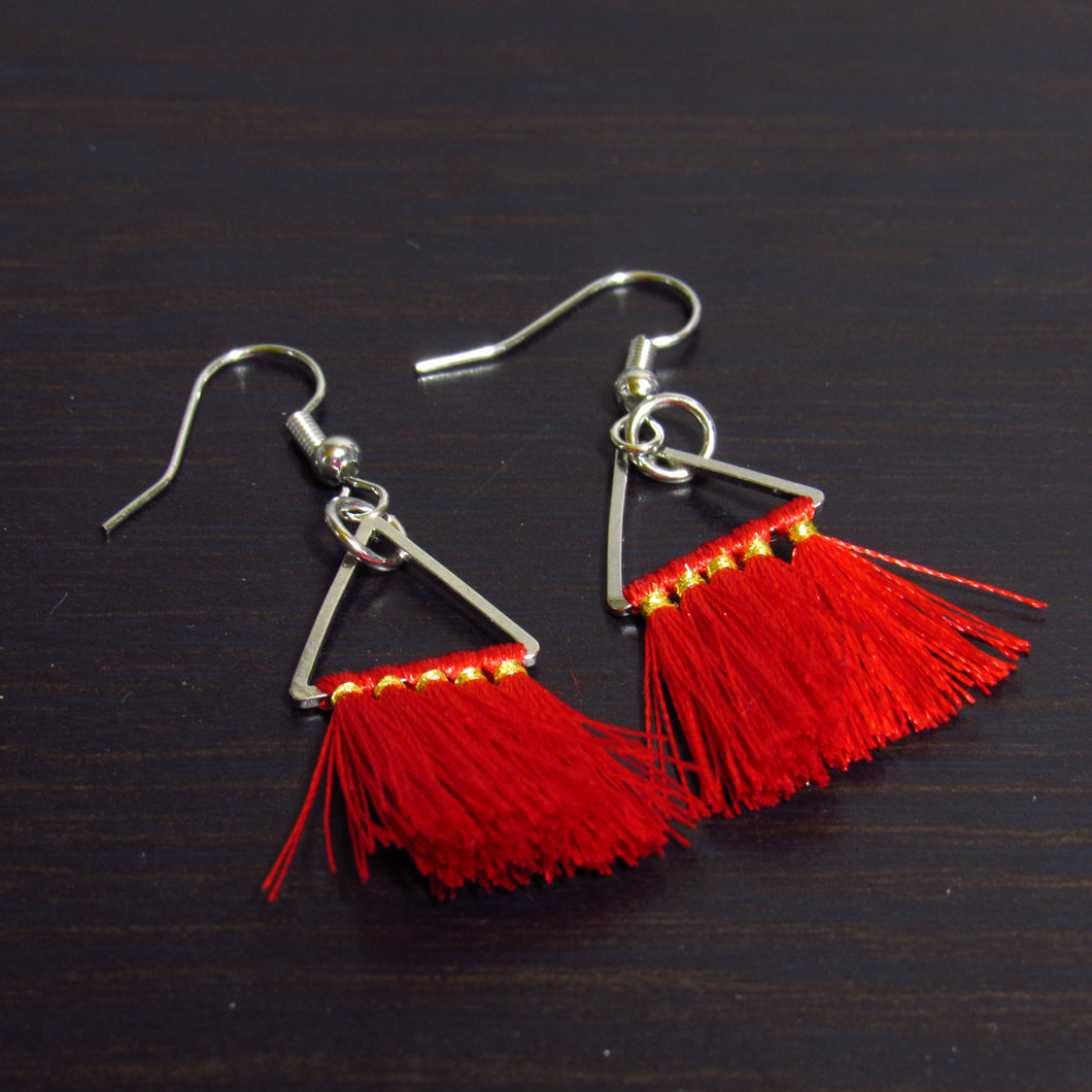 Triangle Tassel Earring△