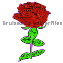 Load image into Gallery viewer, Holographic Glitter Rose Sticker🌹(Red)
