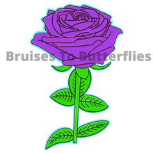 Load image into Gallery viewer, Holographic Glitter Rose Sticker🌹💜(Purple)
