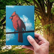 Load image into Gallery viewer, Cardinal in the Sky 5x7 Art Print by Alexis Kennedy
