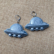 Load image into Gallery viewer, Sky Blue Spaceship Earrings🛸
