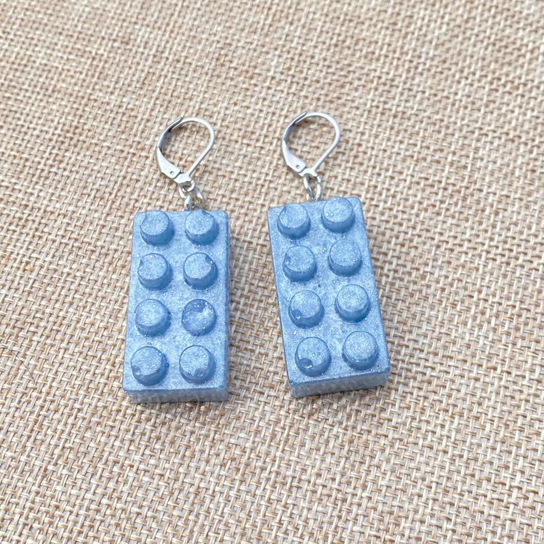 Sky Blue Lego Earrings🌧