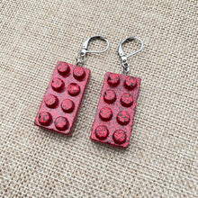 Load image into Gallery viewer, Glitter Lego Earrings❤️💗
