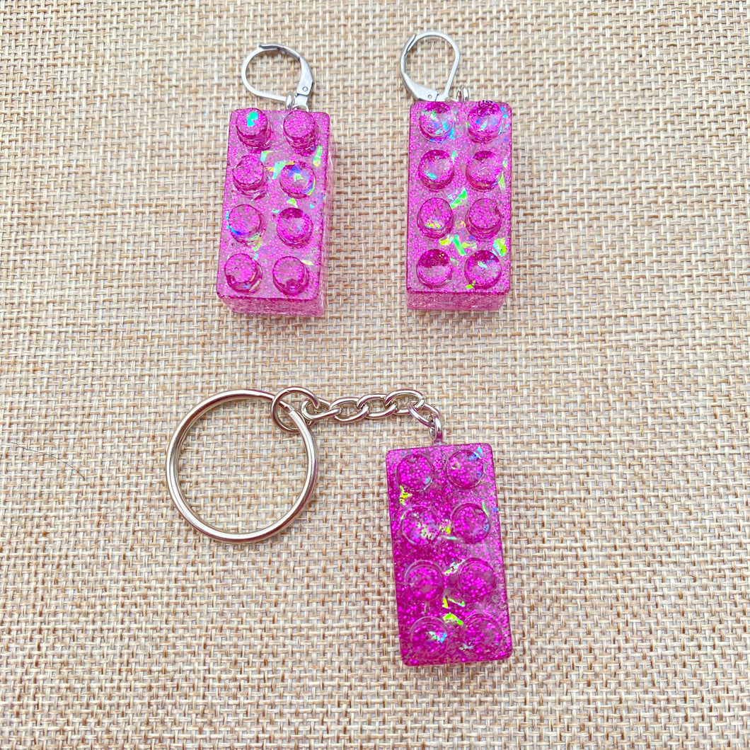 Glitter Lego Earrings❤️💗