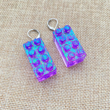 Load image into Gallery viewer, Glitter Lego Earrings💗💜💙
