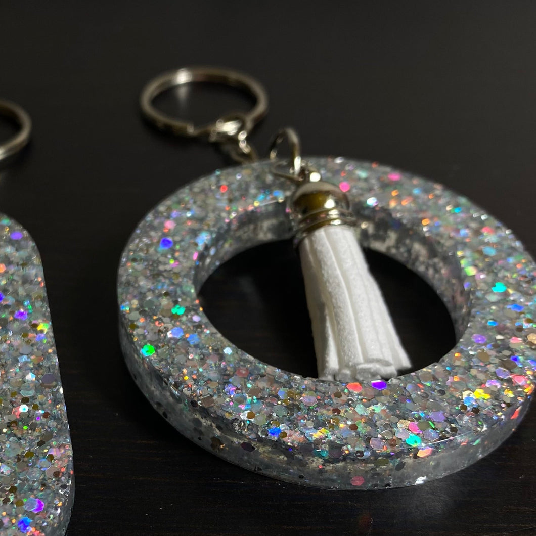 Holographic Glitter Keychains🌈