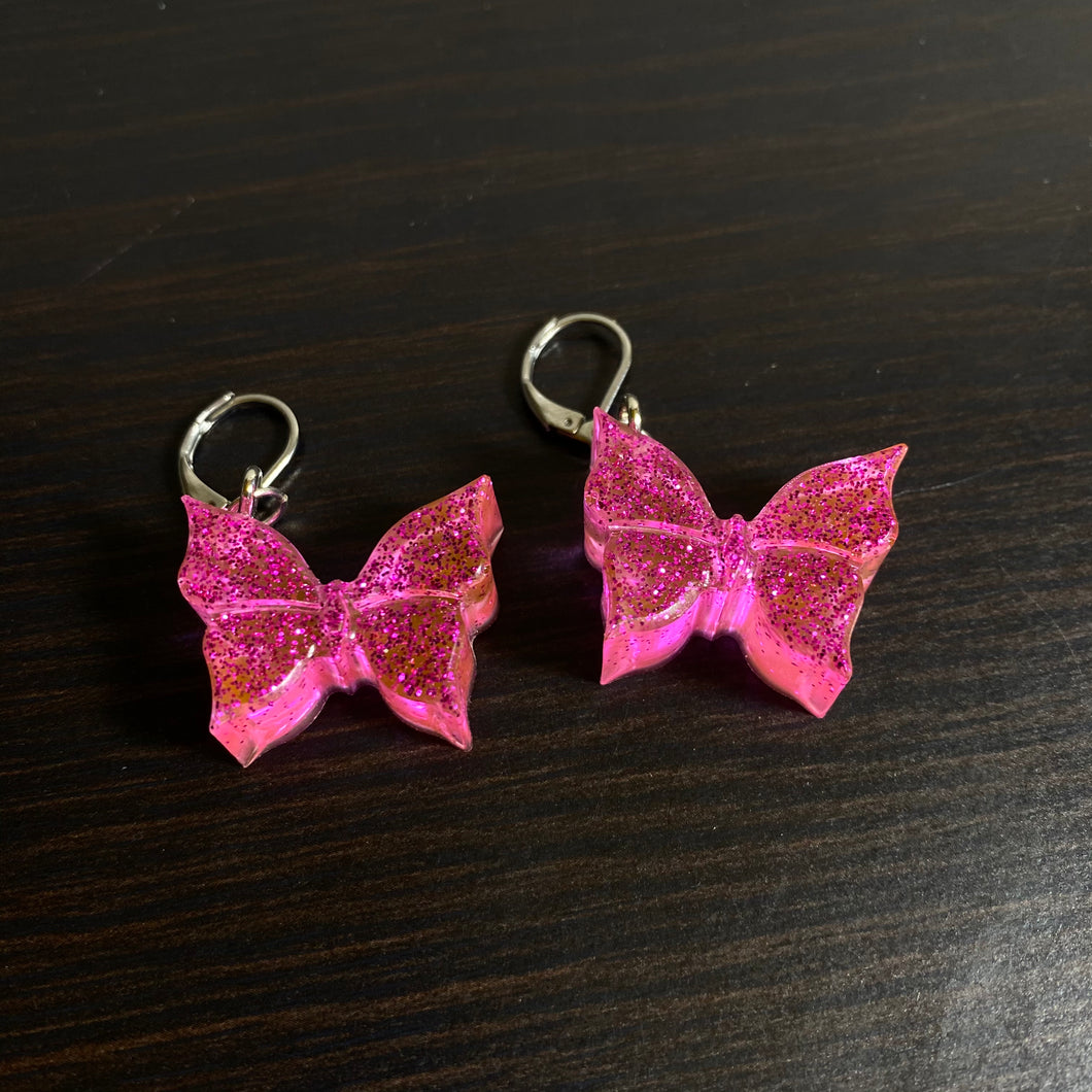 Pink Butterfly Earrings💖🦋