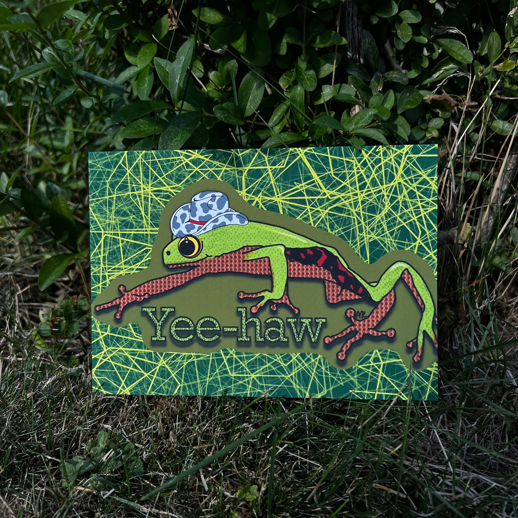 Yee-Haw Froggo 5x7 Art Print by Alexis Kennedy