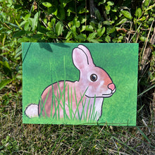 Load image into Gallery viewer, Bunny in the Grass 5x7 Art Print by Alexis Kennedy
