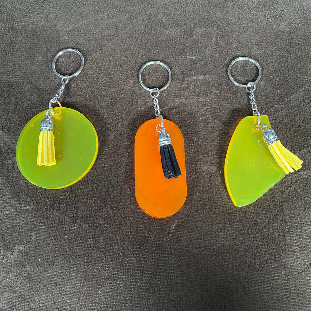 Assorted Yellow/Orange Tassel Keychains💛🧡