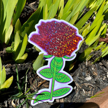 Load image into Gallery viewer, Holographic Glitter Rose Sticker🌹(Red)
