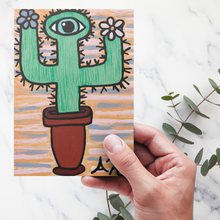 Load image into Gallery viewer, Cactus Canvas 5x7 Art Print by Alexis Kennedy
