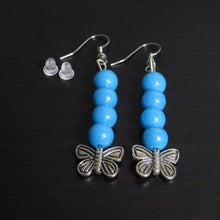 Load image into Gallery viewer, Blue Butterfly Earrings🦋
