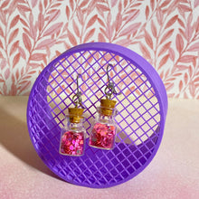 Load image into Gallery viewer, Pink Glitter Bottle earrings
