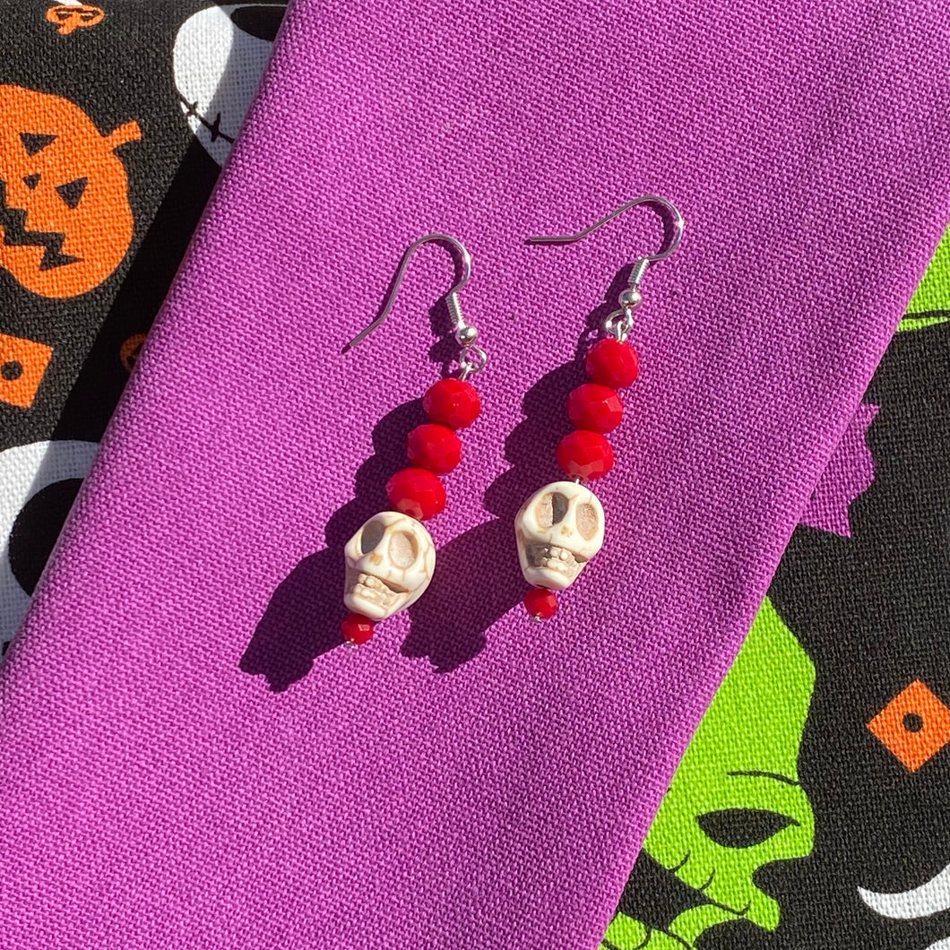 Red Skeleton Earrings💀