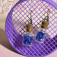 Load image into Gallery viewer, Blue Skies Bottle Earrings
